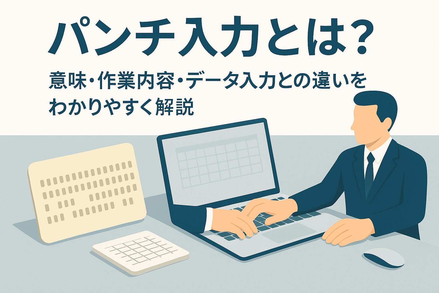 パンチ入力とは？意味・作業内容・データ入力との違いをわかりやすく解説